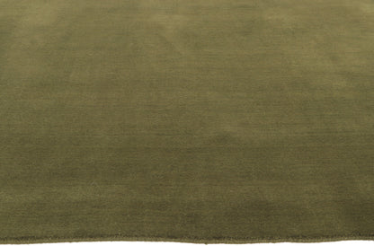 6 x 9 Solid Olive Green Modern Rug 30929
