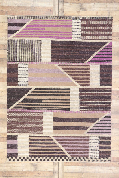 6 x 9 Scandinavian Modern Swedish Inspired Kilim Rug 30641