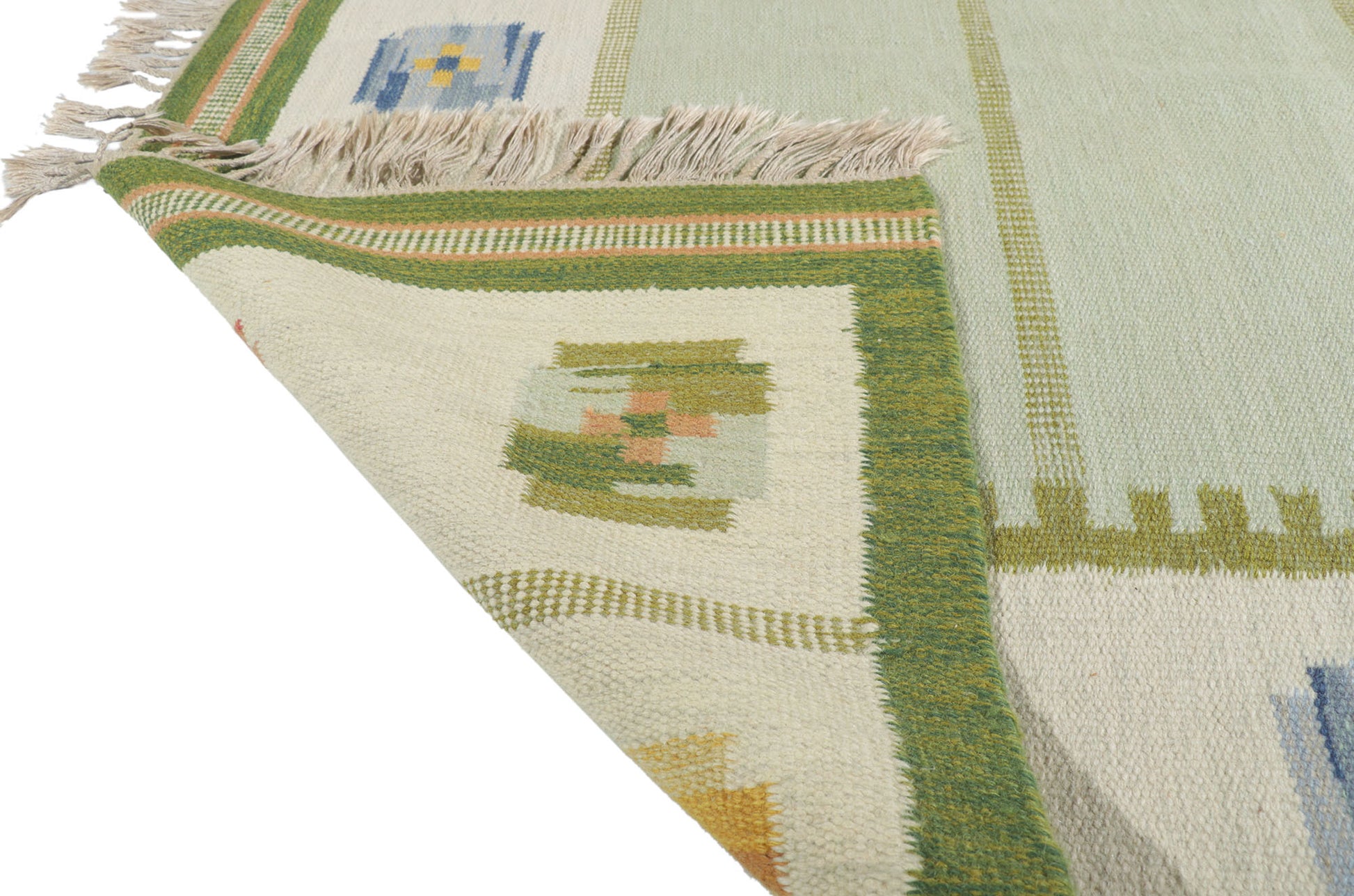 6 x 8 Strehog Gripsholm Vintage Swedish Rollakan Rug 78267
