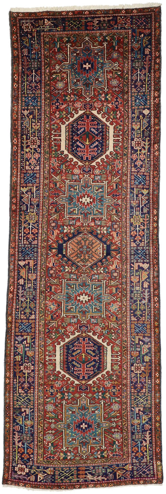 4 x 12 Vintage Persian Heriz Runner 60197