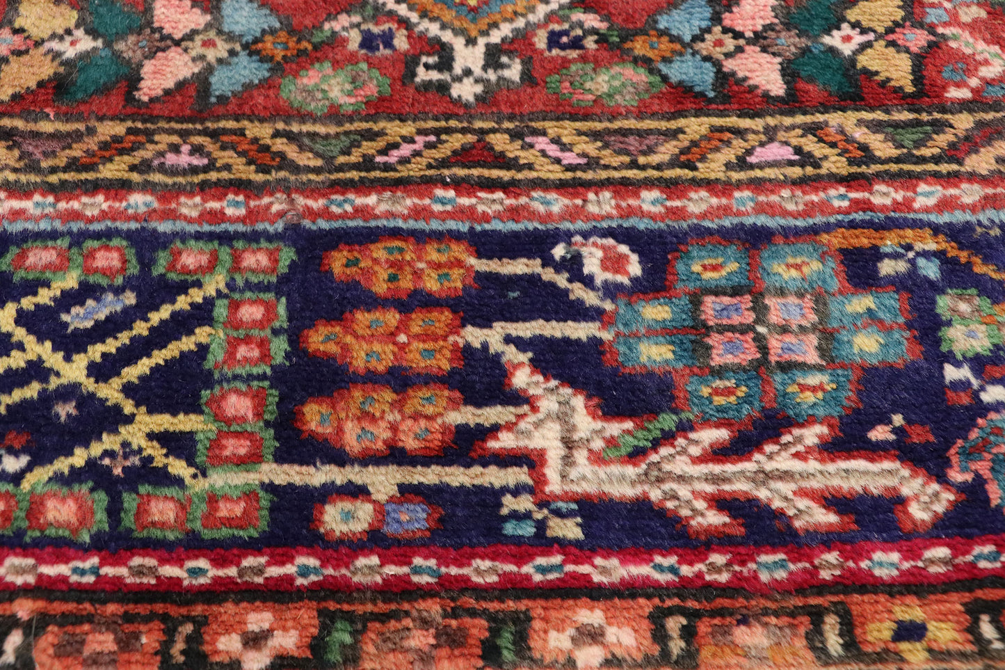 4 x 12 Vintage Persian Heriz Runner 60197