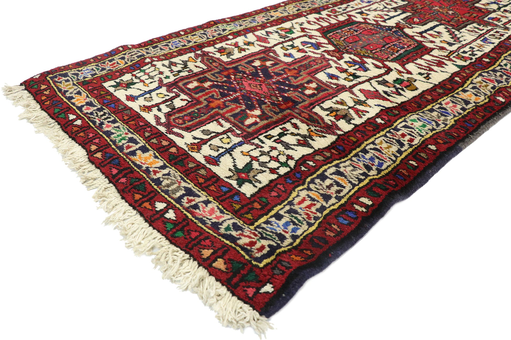 2 x 14 Vintage Persian Heriz Runner 60214