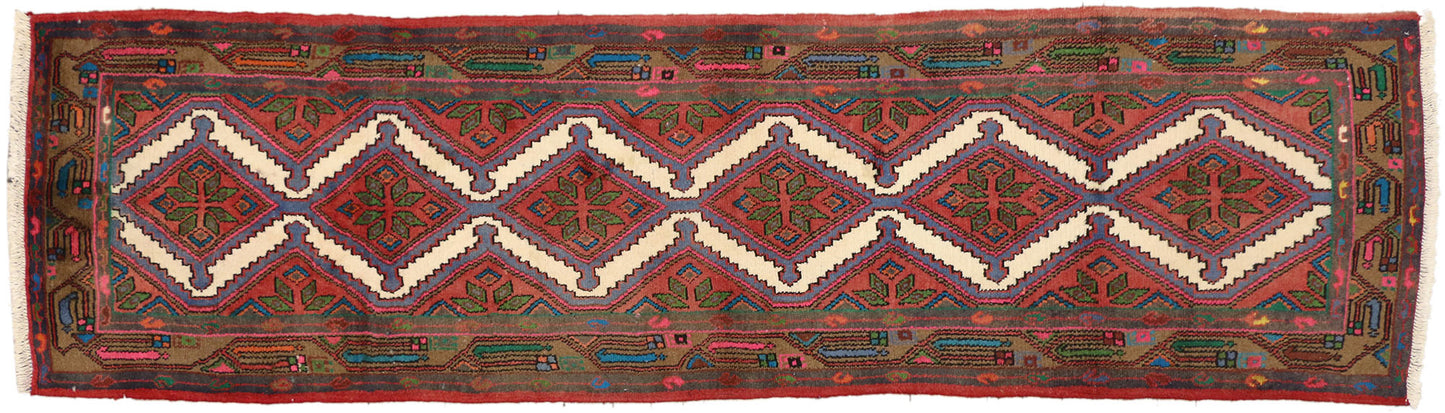 3 x 10 Vintage Hamadan Rug 60223