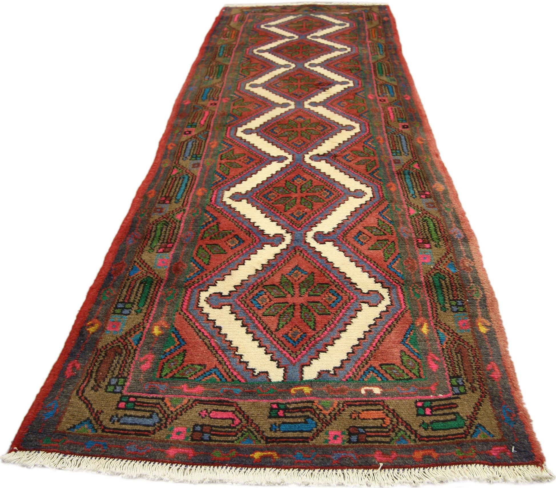 3 x 10 Vintage Hamadan Rug 60223