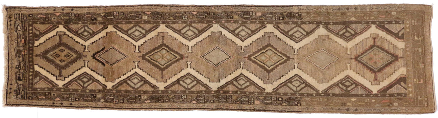 2 x 10 Vintage Hamadan Rug 60226
