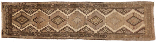 2 x 10 Vintage Hamadan Rug 60226