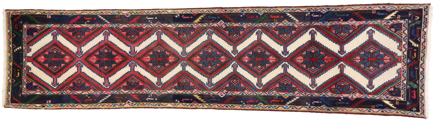 2 x 10 Vintage Hamadan Rug 60227