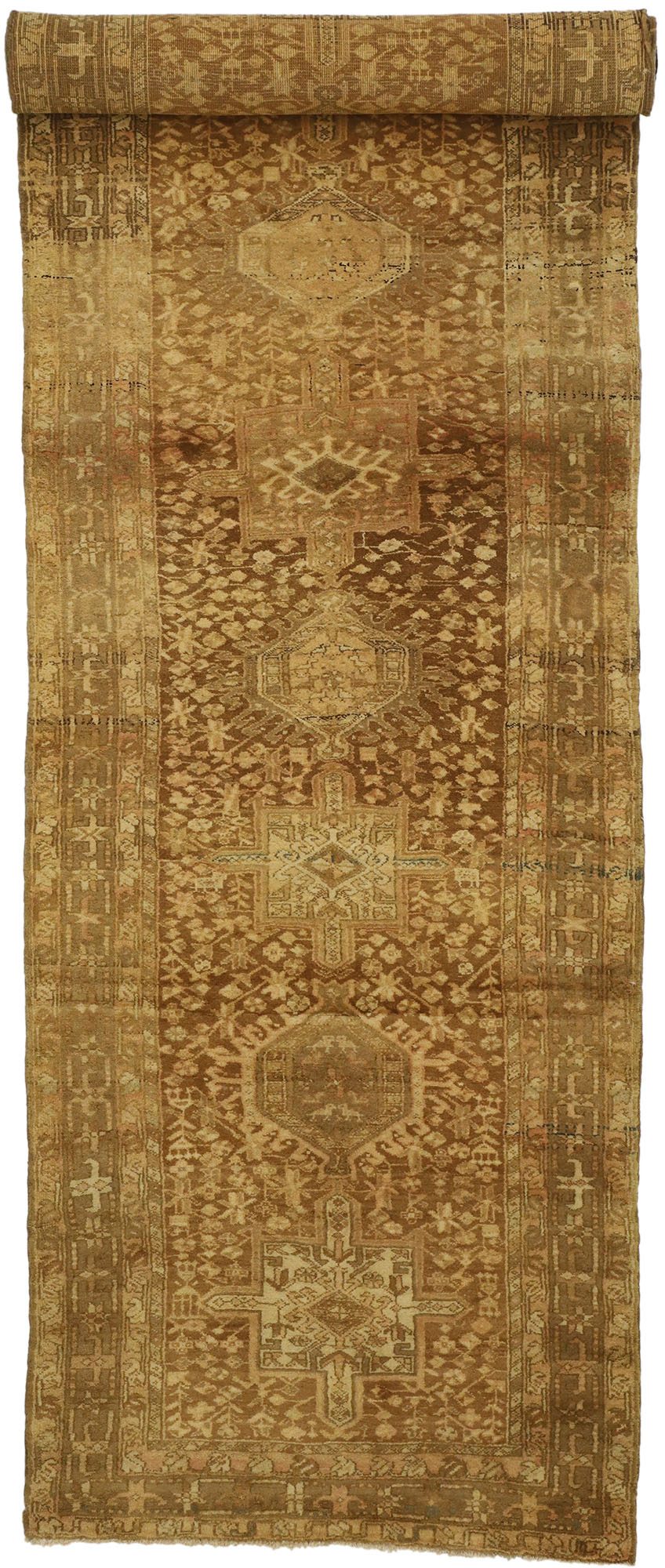 4 x 13 Vintage Persian Karaja Heriz Runner 60241
