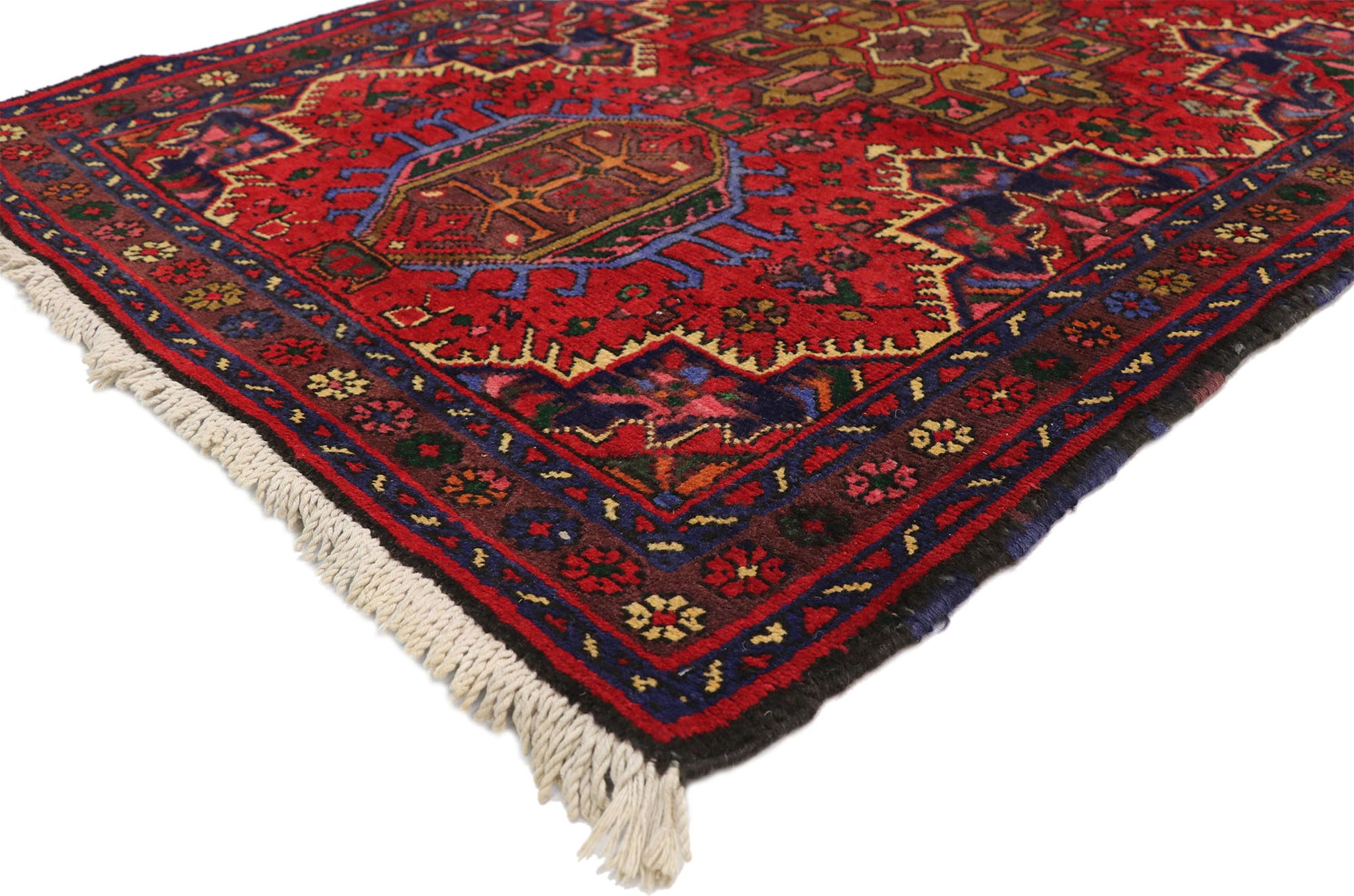 4 x 13 Vintage Persian Heriz Rug 60243