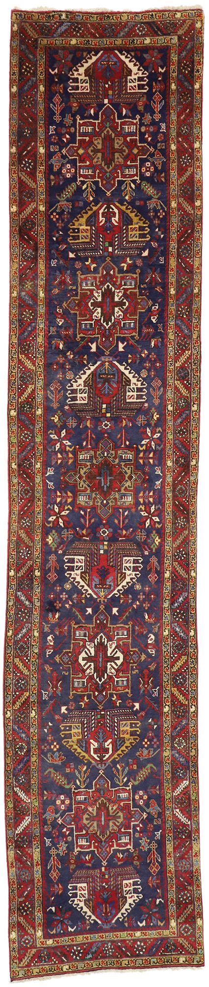 3 x 15 Vintage Persian Karaja Heriz Runner 60252