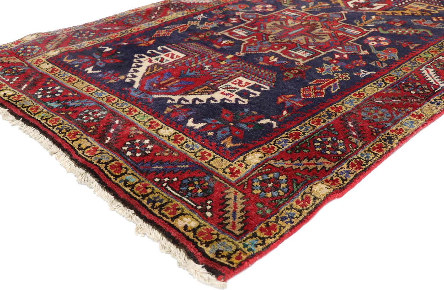 3 x 15 Vintage Persian Karaja Heriz Runner 60252