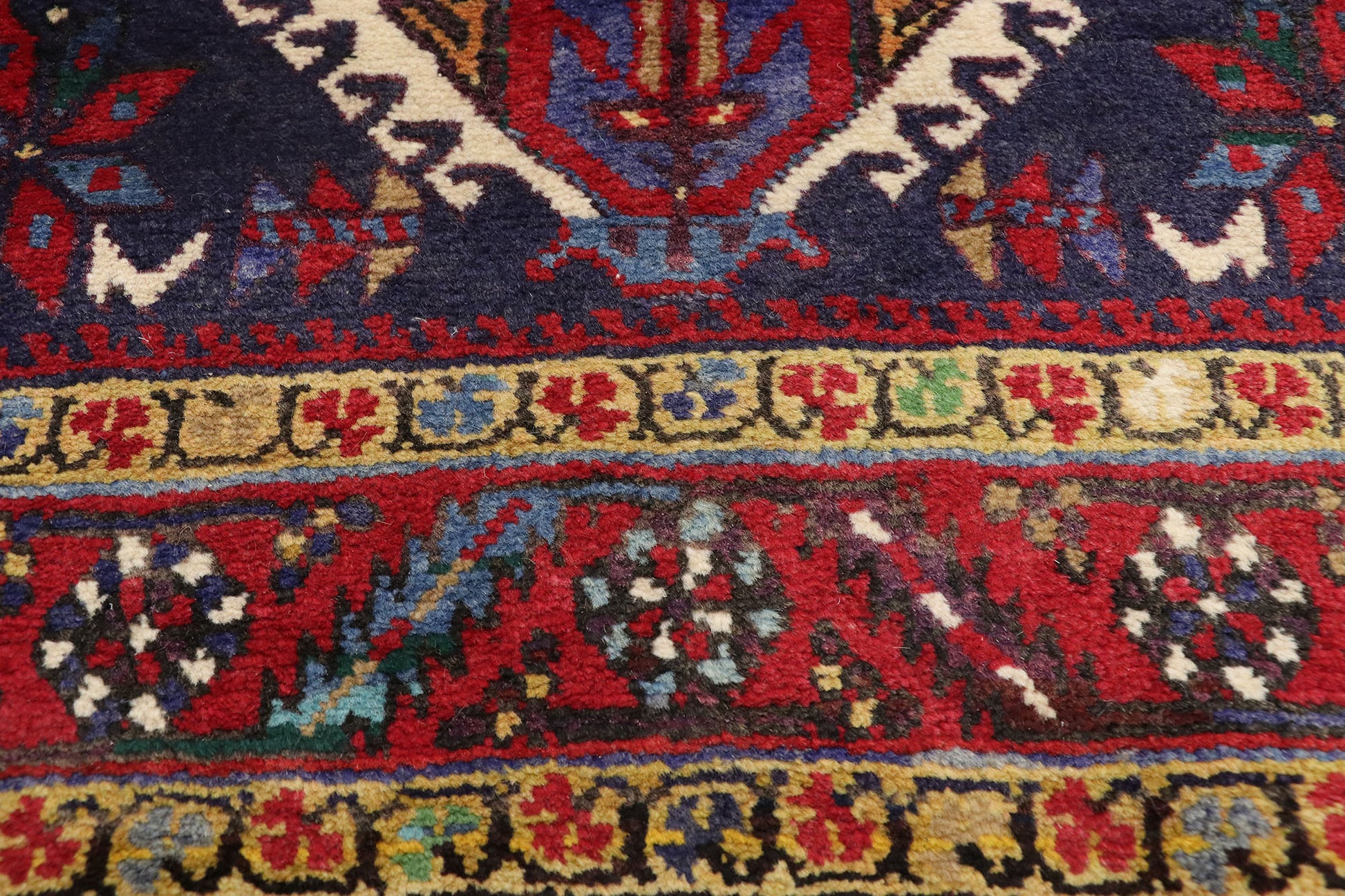 3 x 15 Vintage Persian Karaja Heriz Runner 60252
