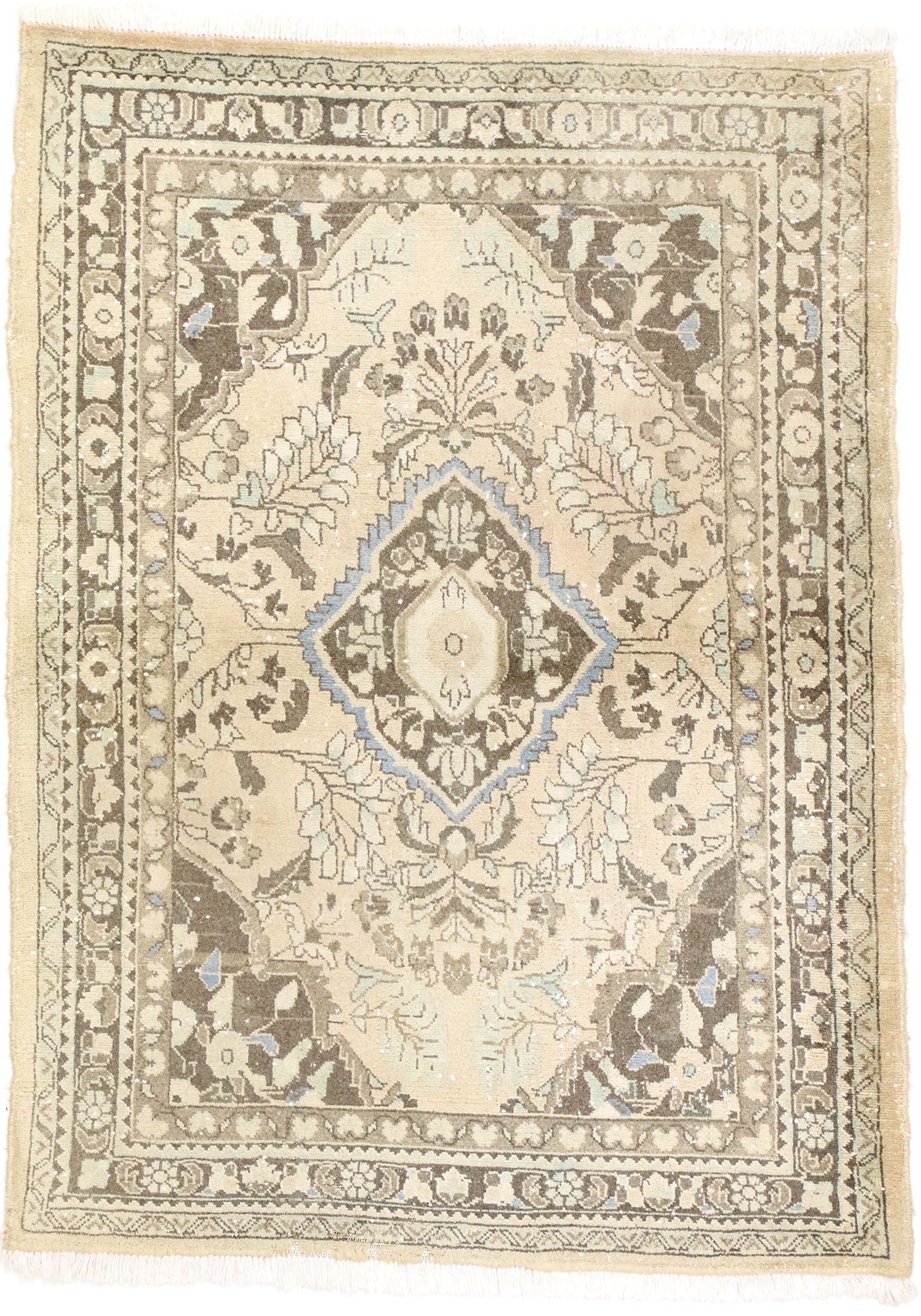 4 x 5 Vintage Persian Hamadan Rug 60270