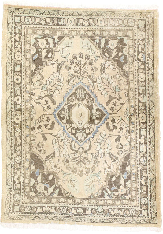 4 x 5 Vintage Persian Hamadan Rug 60270