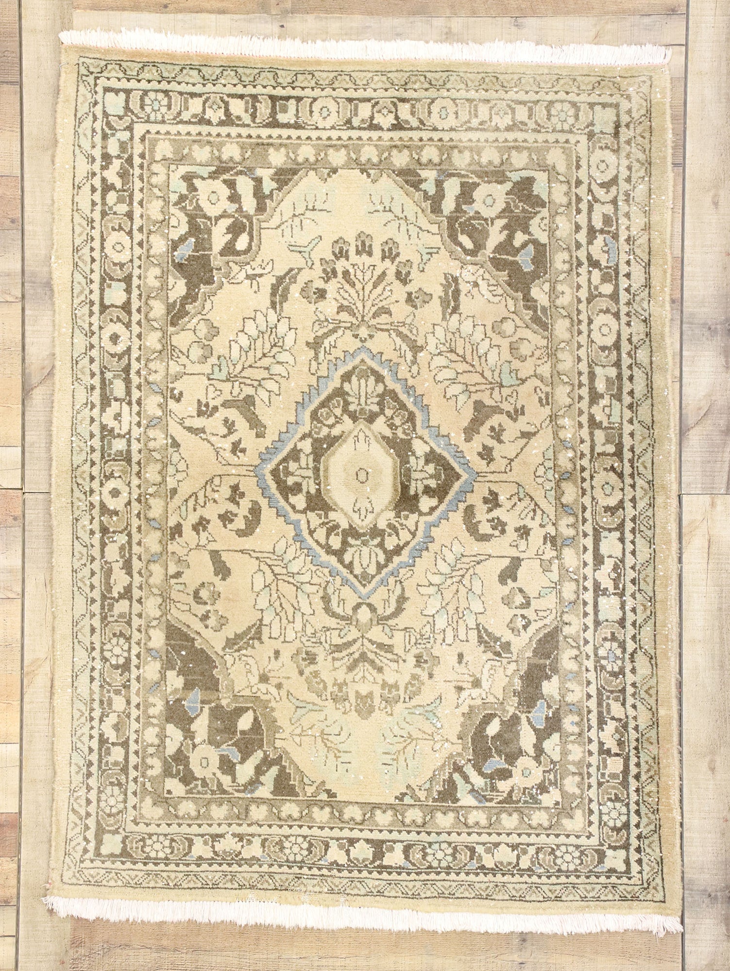 4 x 5 Vintage Persian Hamadan Rug 60270
