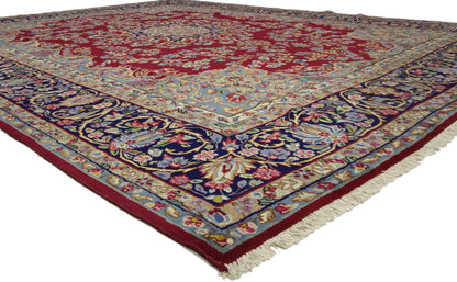 10 x 13 Vintage Red Persian Kerman Rug 60292
