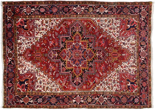 8 x 11 Vintage Persian Heriz Rug 60298