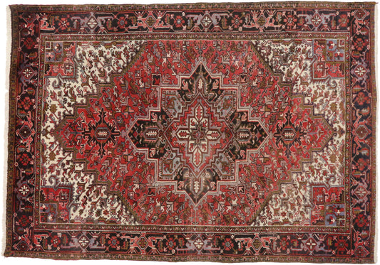 8 x 11 Vintage Persian Heriz Rug 60300