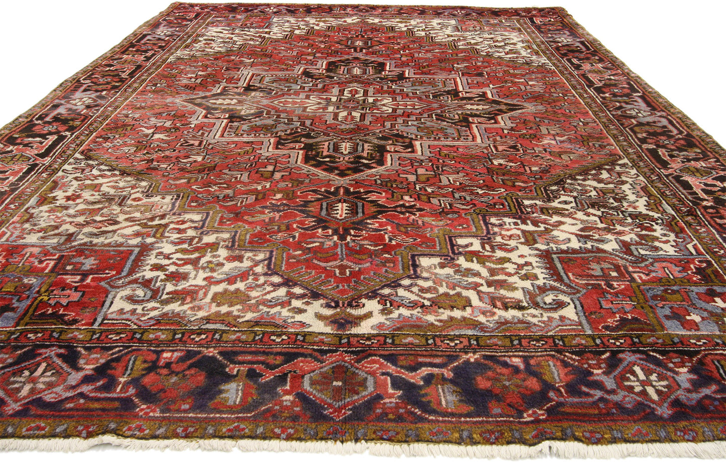 8 x 11 Vintage Persian Heriz Rug 60300