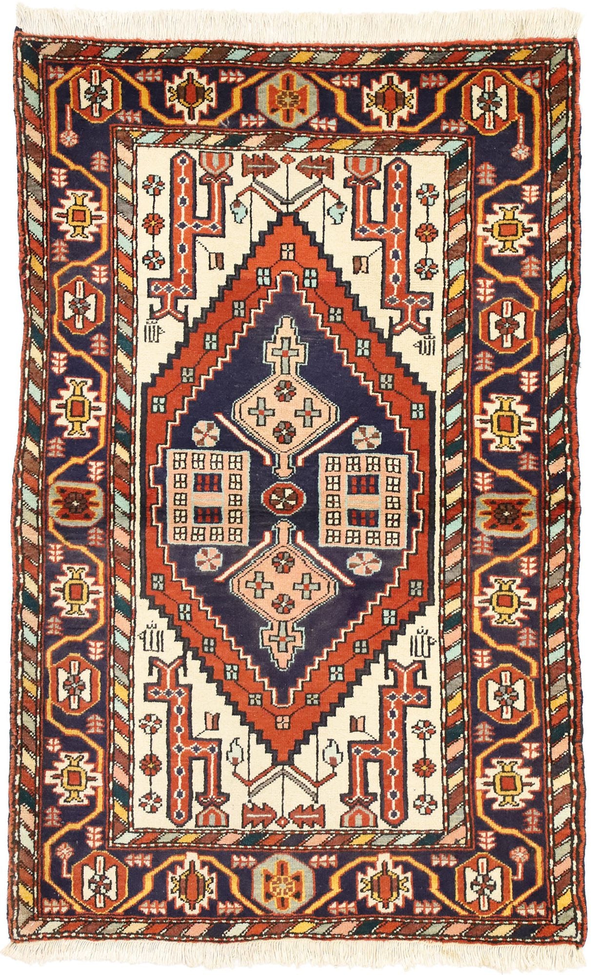 4 x 6 Vintage Persian Heriz Rug 60328