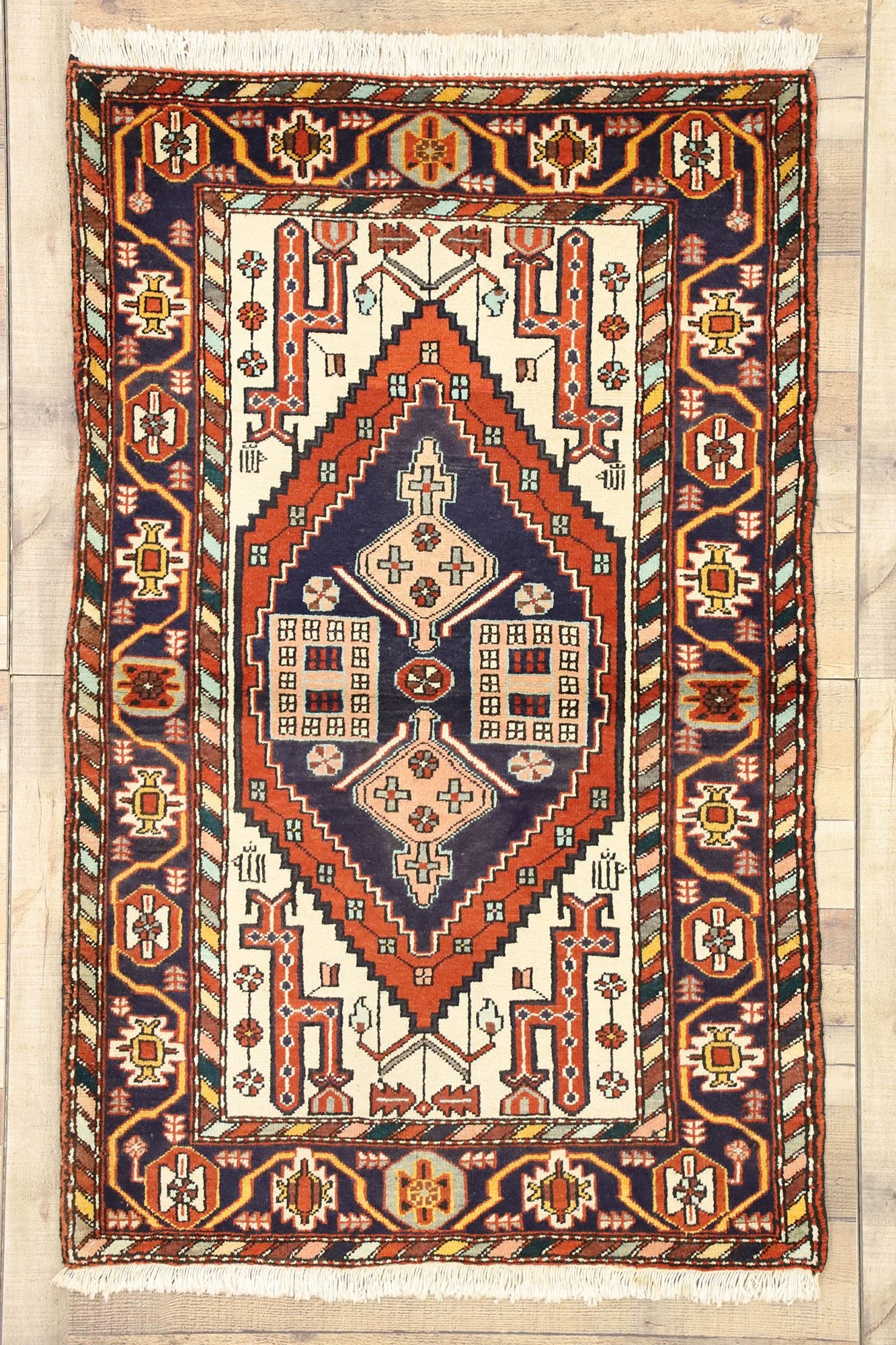 4 x 6 Vintage Persian Heriz Rug 60328