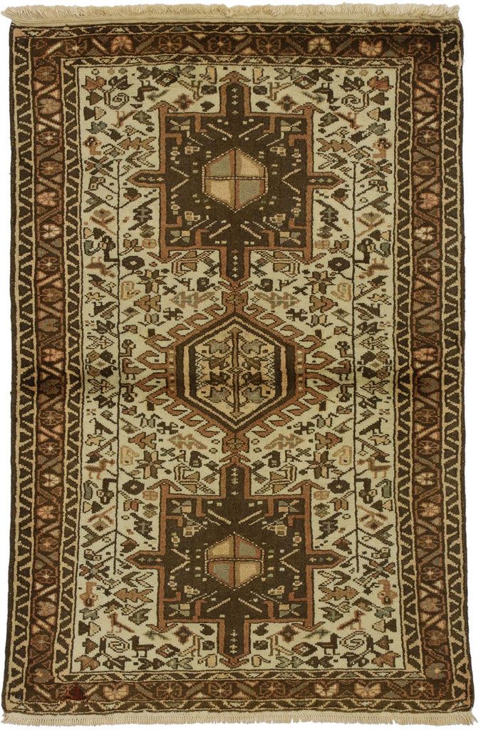 3 x 5 Vintage Persian Karaja Heriz Rug 60331
