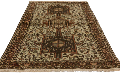 3 x 5 Vintage Persian Karaja Heriz Rug 60331
