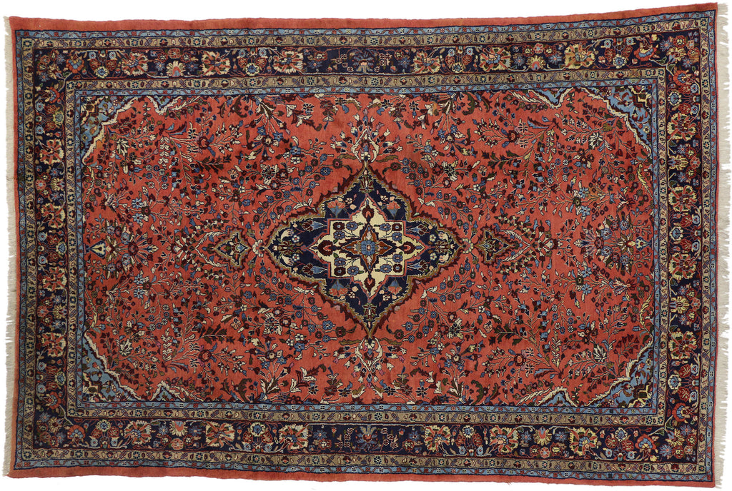 7 x 10 Vintage Persian Mehraban Rug 60340