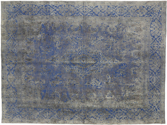 10 x 13 Vintage Distressed Overdyed Rug 60610