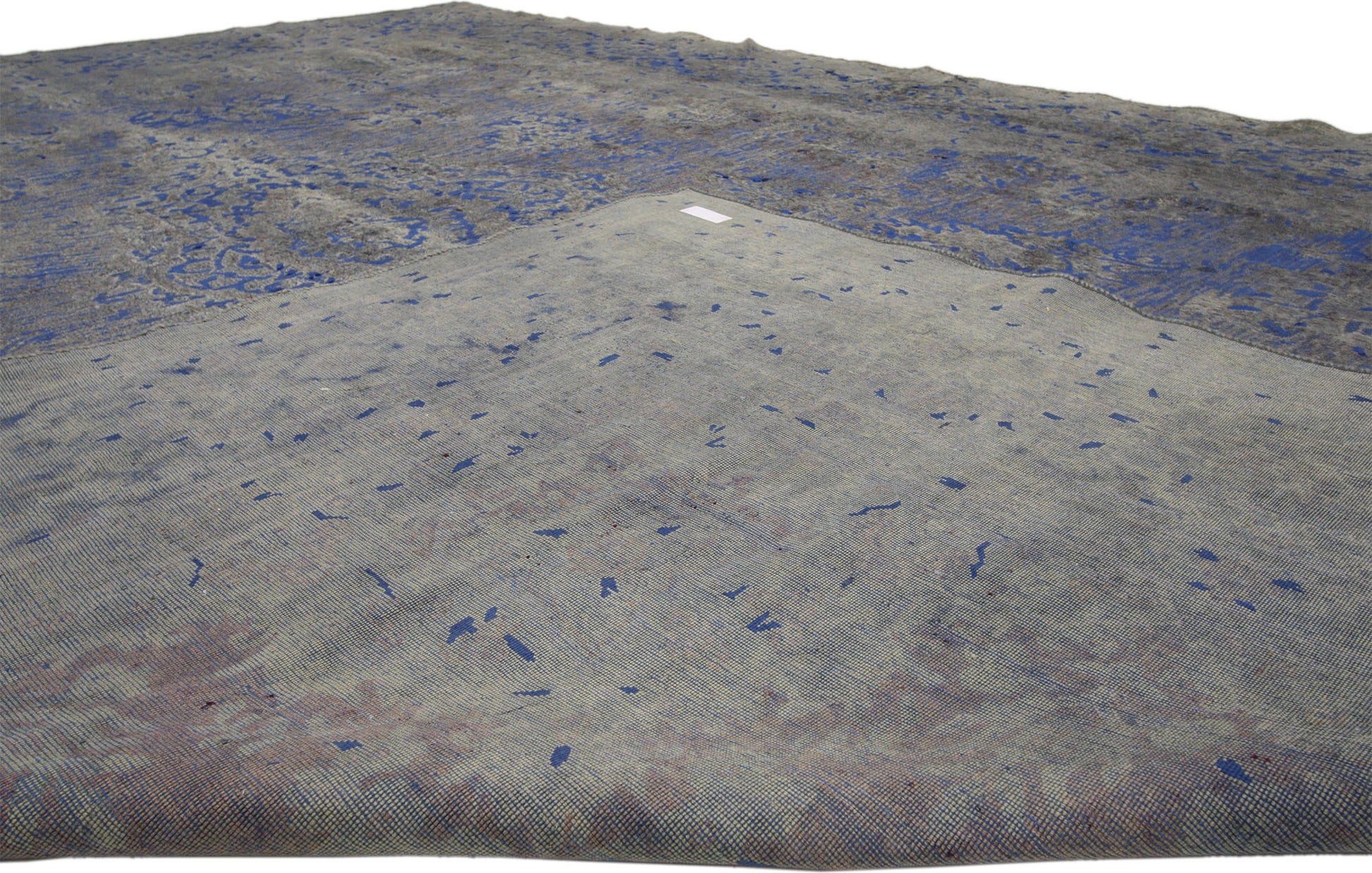 10 x 13 Vintage Distressed Overdyed Rug 60610