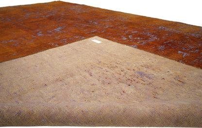 8 x 11 Vintage Distressed Overdyed Rug 60624