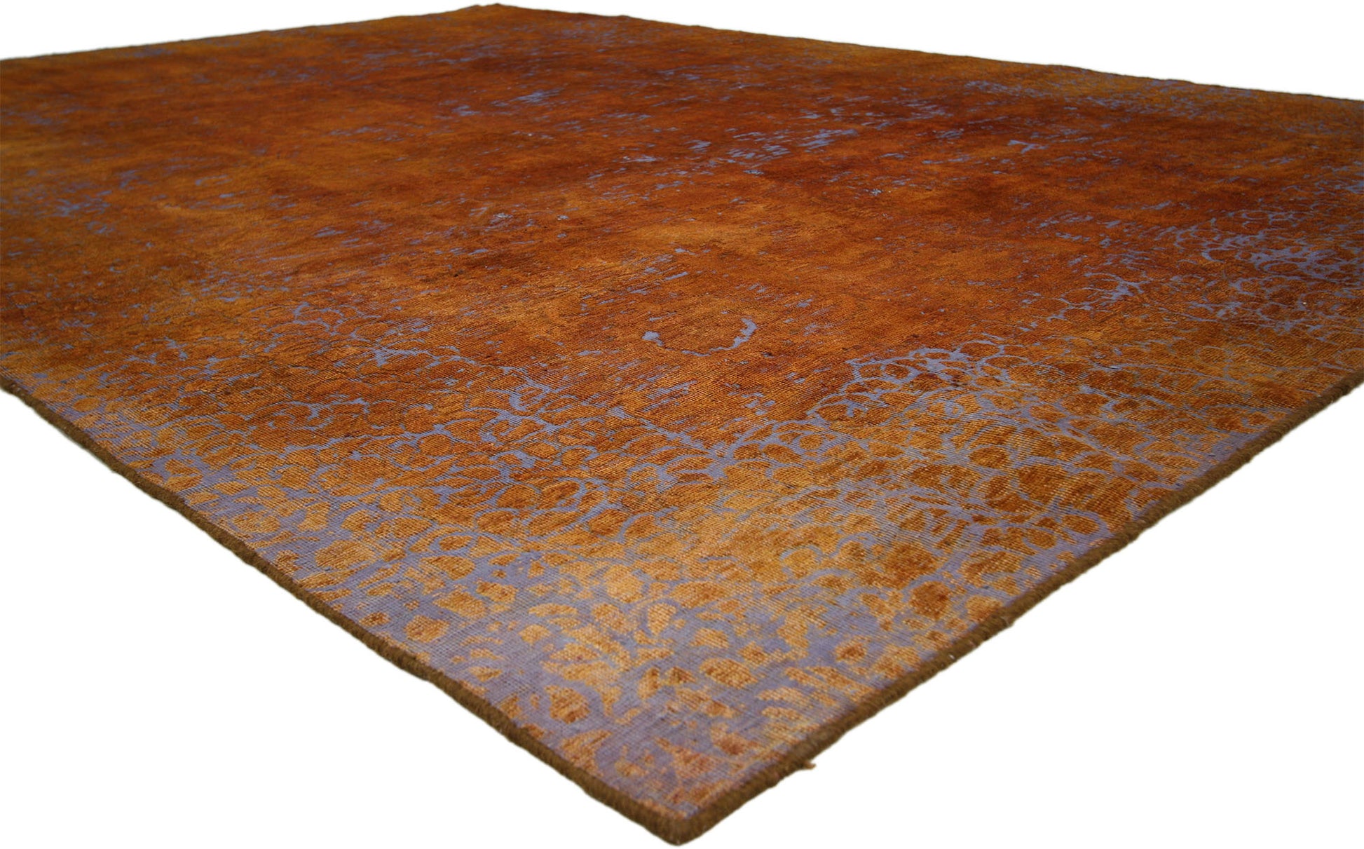 8 x 11 Vintage Distressed Overdyed Rug 60624