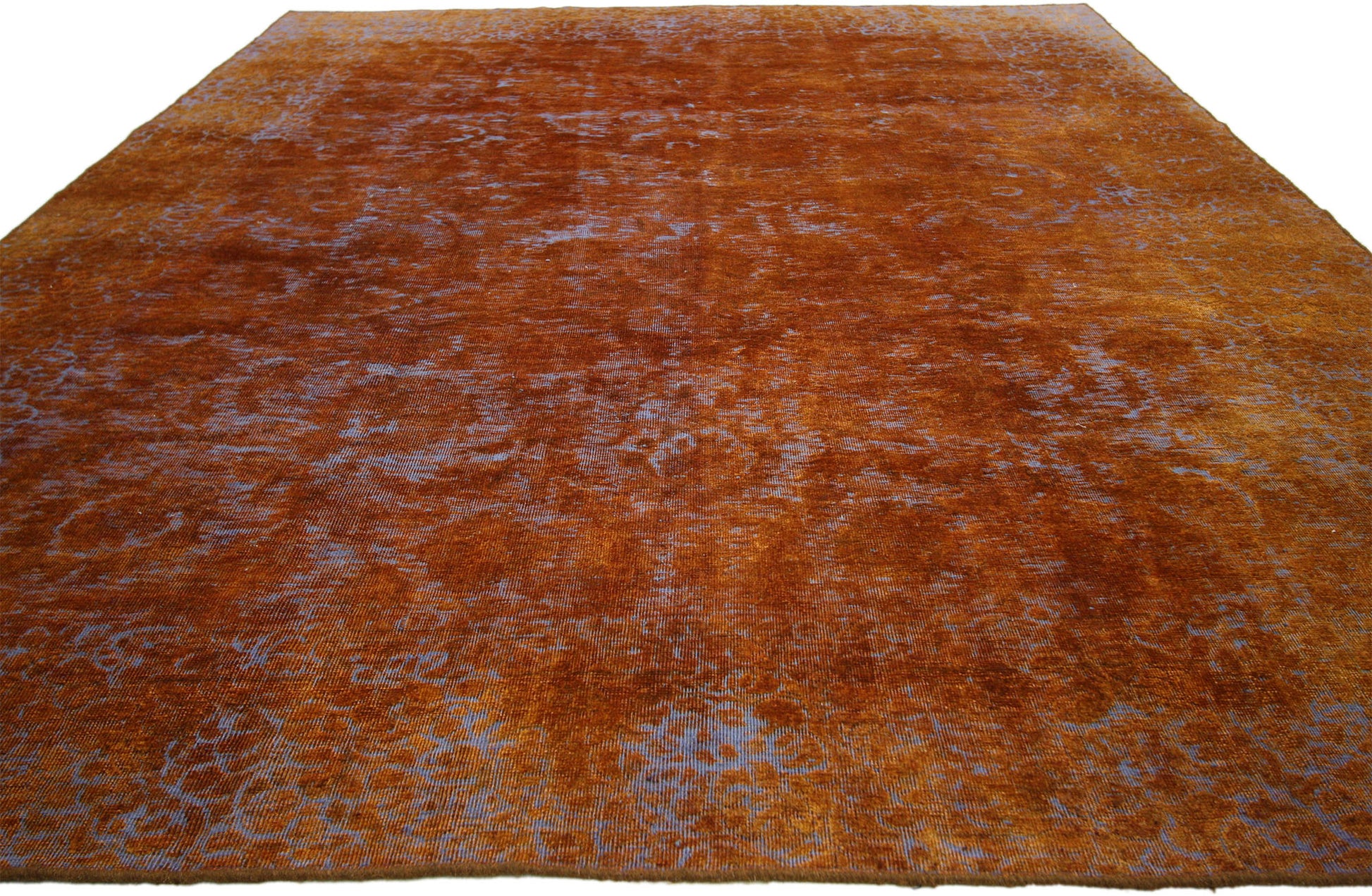 8 x 11 Vintage Distressed Overdyed Rug 60624