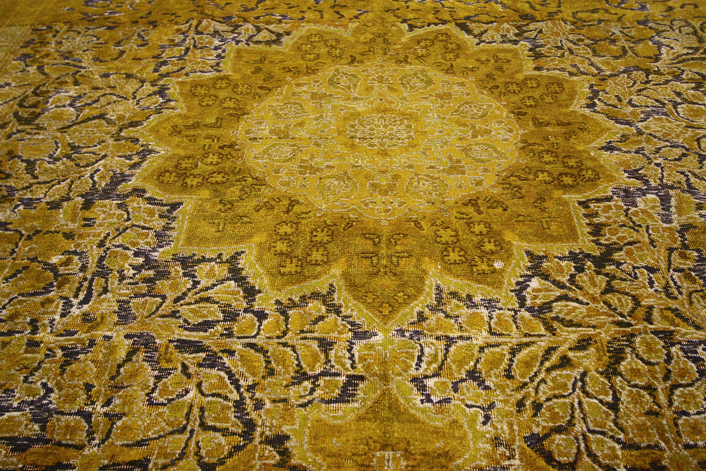 7 x 11 Vintage Distressed Overdyed Rug 60625