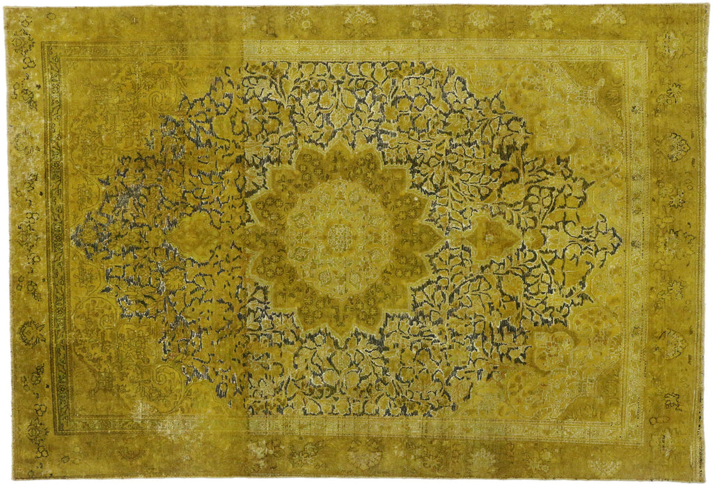 7 x 11 Vintage Distressed Overdyed Rug 60625
