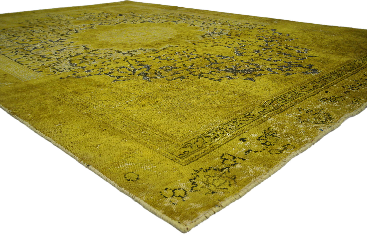 7 x 11 Vintage Distressed Overdyed Rug 60625