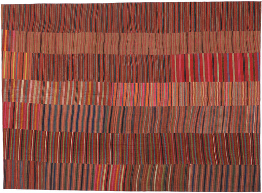 9 x 13 Vintage Turkish Kilim Rug 60630
