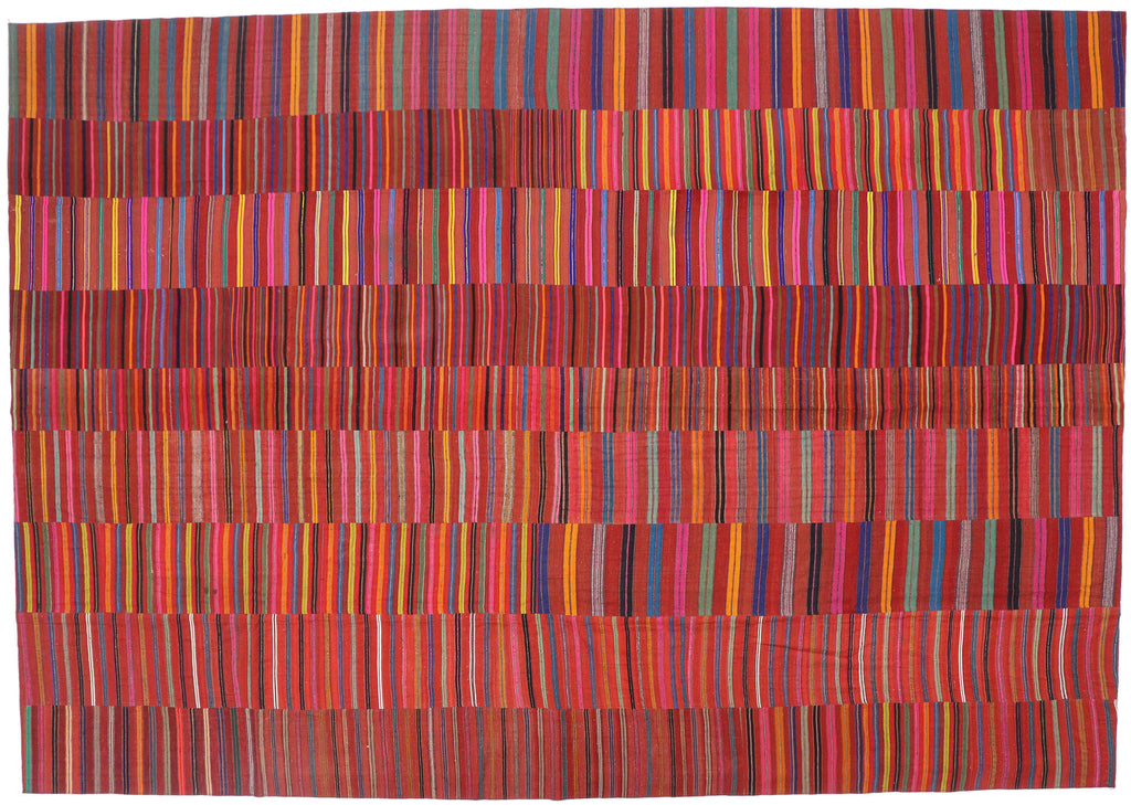 11 x 16 Vintage Turkish Striped Kilim Rug 60641