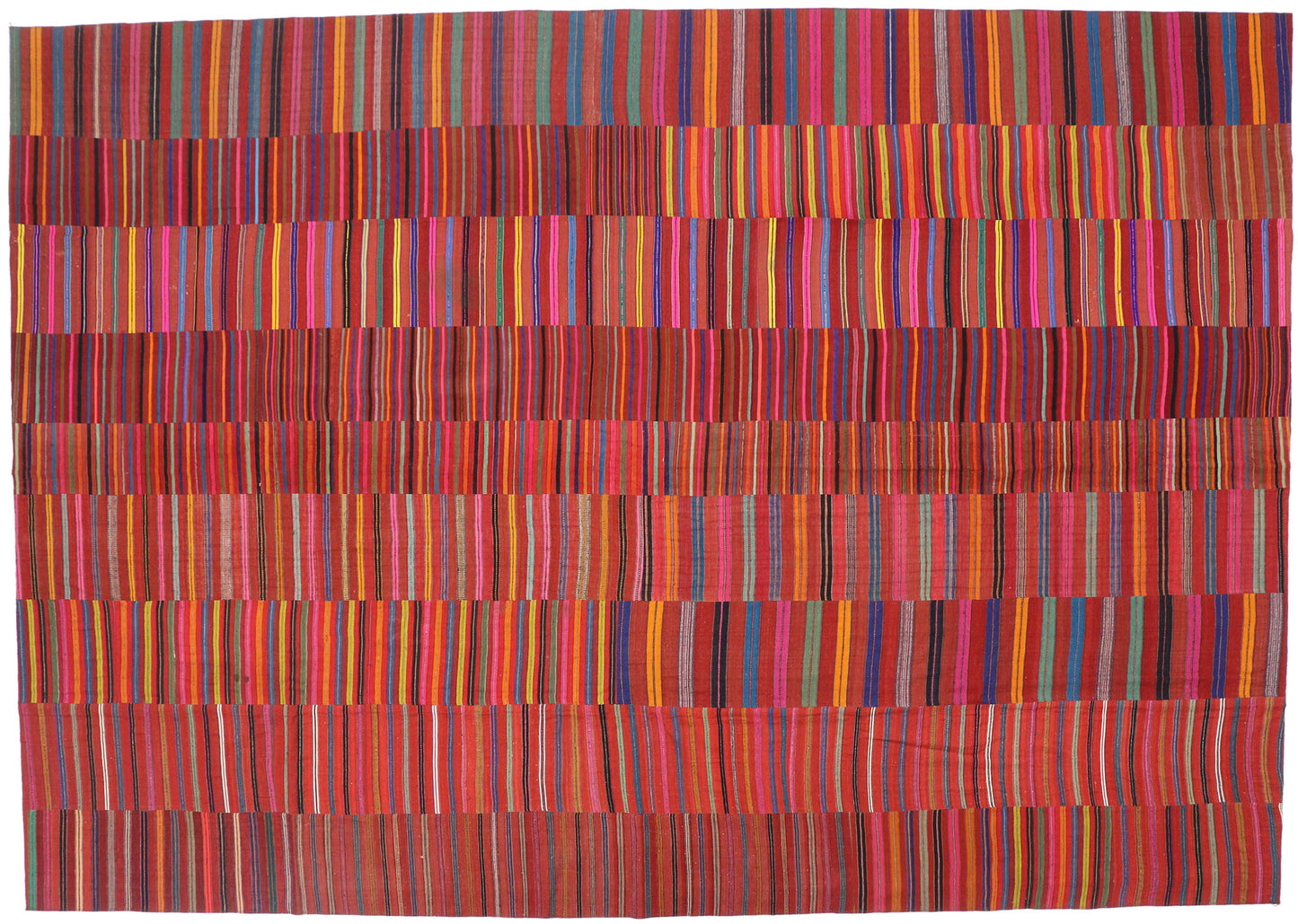 11 x 16 Vintage Turkish Striped Kilim Rug 60641