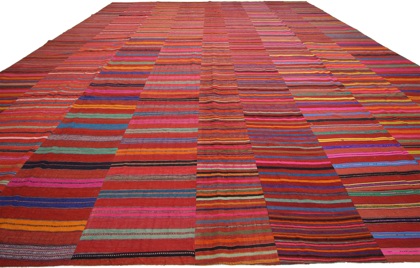11 x 16 Vintage Turkish Striped Kilim Rug 60641