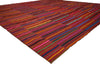 9 x 10 Vintage Turkish Striped Kilim Rug 60651
