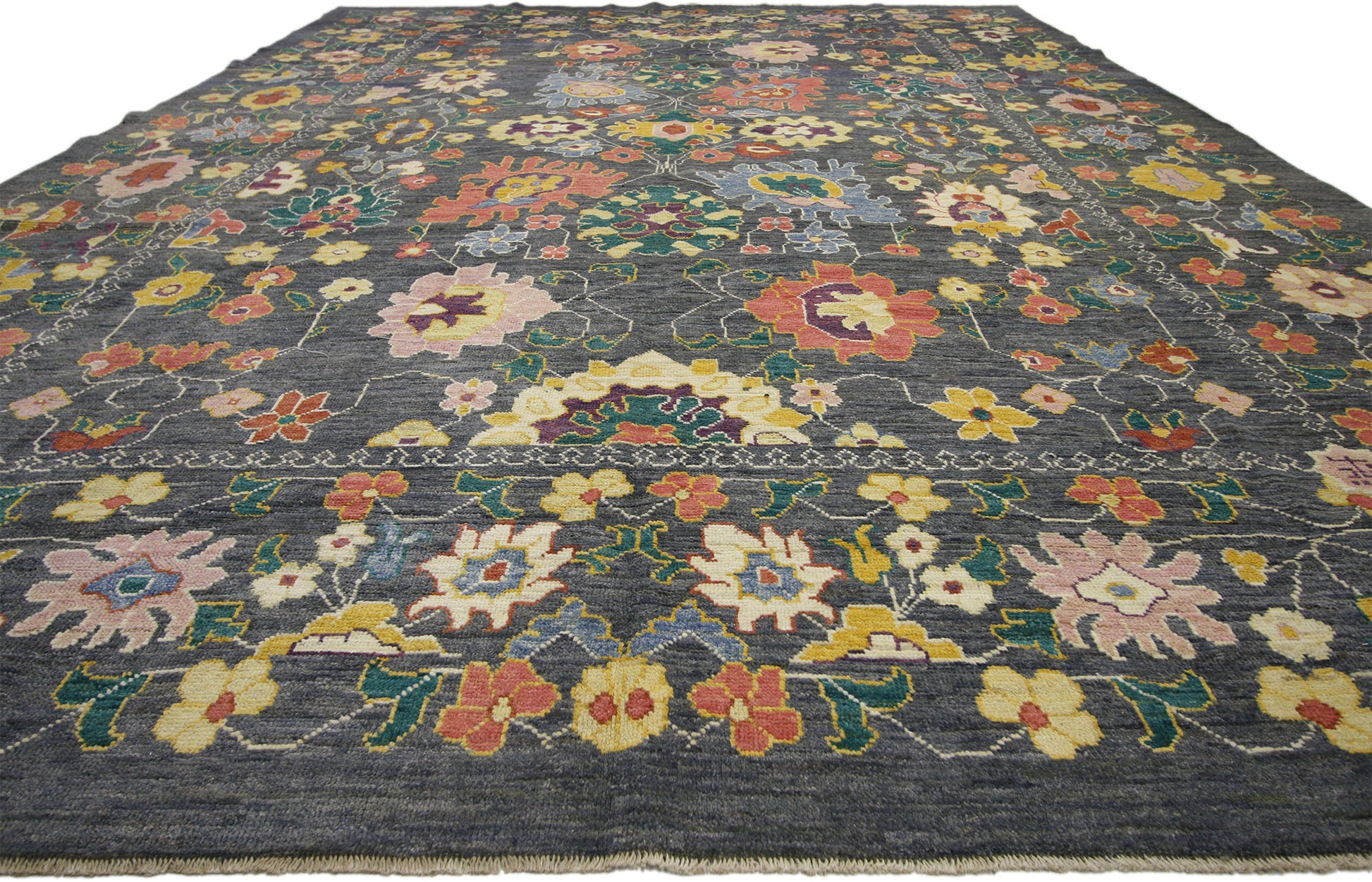 12 x 17 Colorful Turkish Oushak Rug 60656