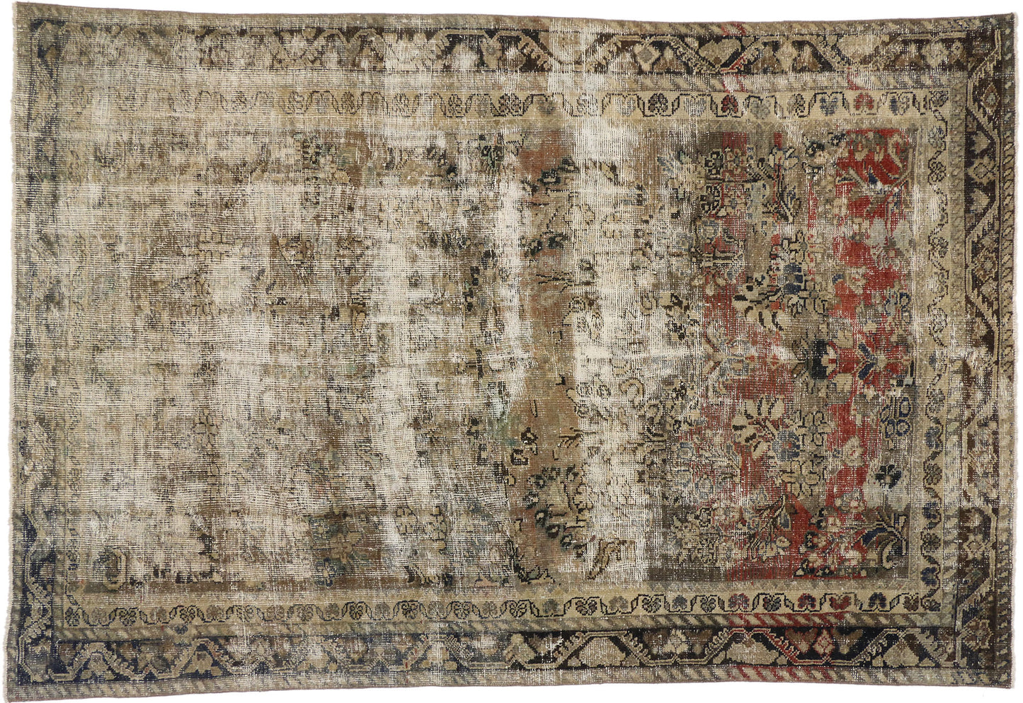7 x 10 Antique Persian Mahal Rug 60668