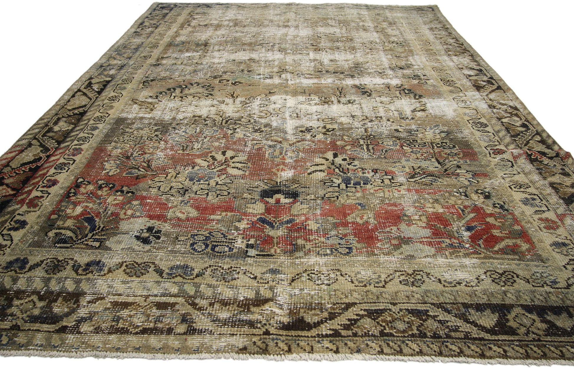 7 x 10 Antique Persian Mahal Rug 60668