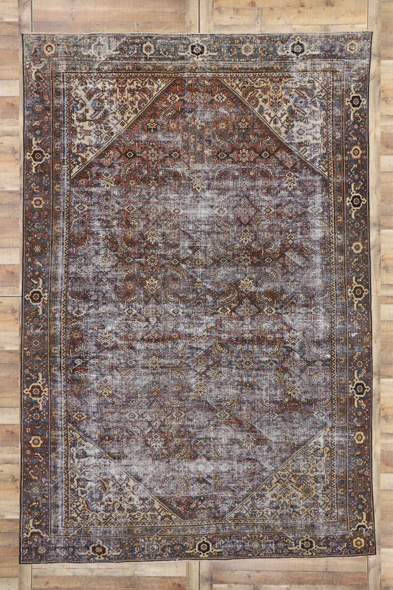 8 x 13 Antique Persian Mahal Rug 60673