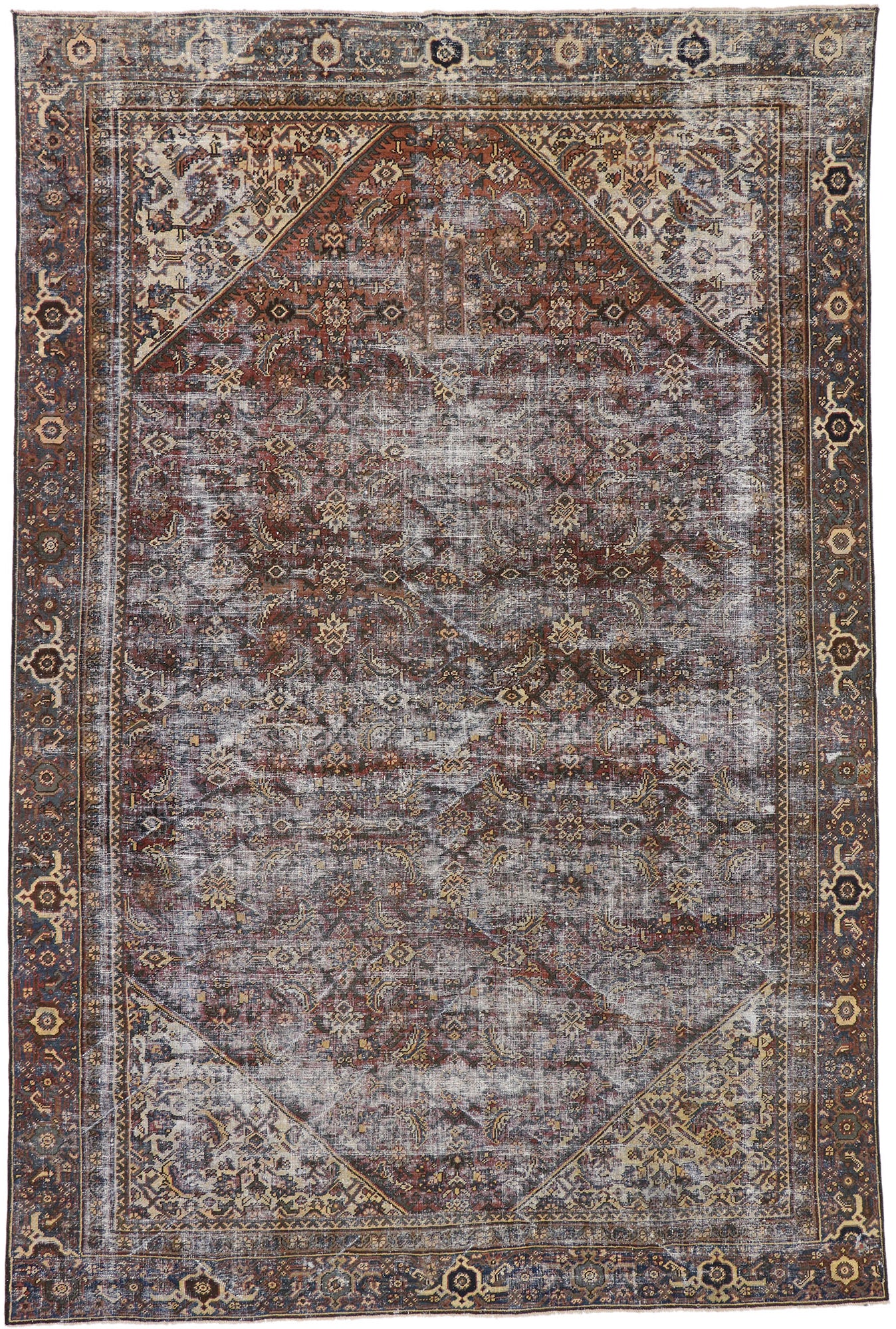 8 x 13 Antique Persian Mahal Rug 60673
