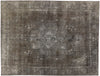 9 x 12 Vintage Distressed Overdyed Rug 60683