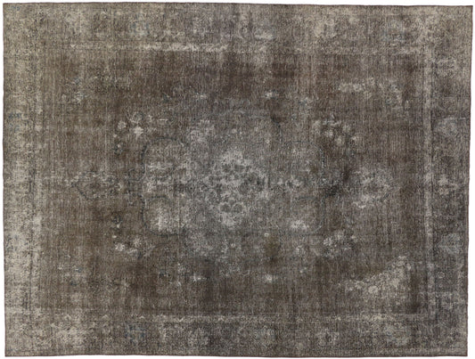 9 x 12 Vintage Distressed Overdyed Rug 60683