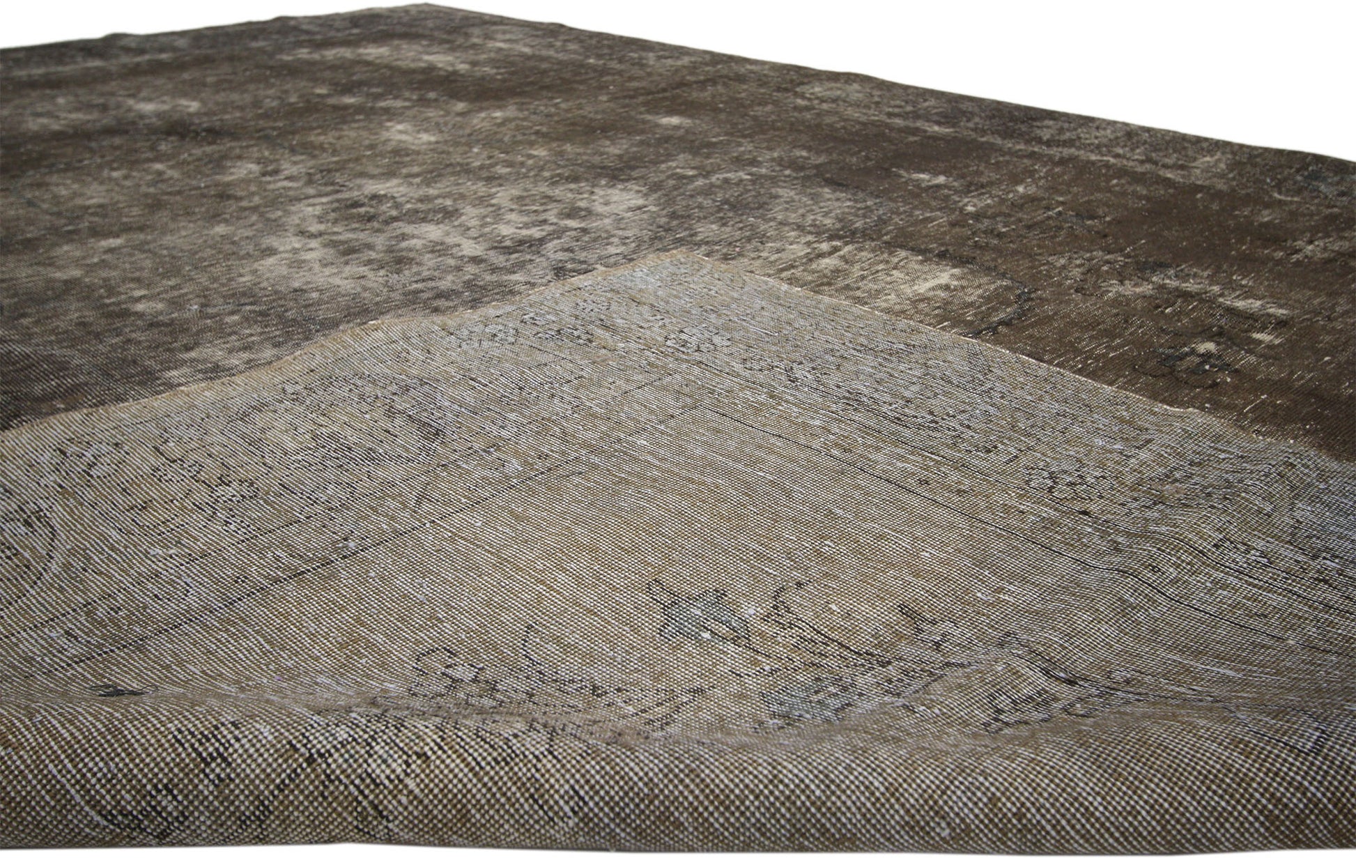 9 x 12 Vintage Distressed Overdyed Rug 60683