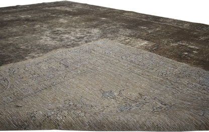 9 x 12 Vintage Distressed Overdyed Rug 60683